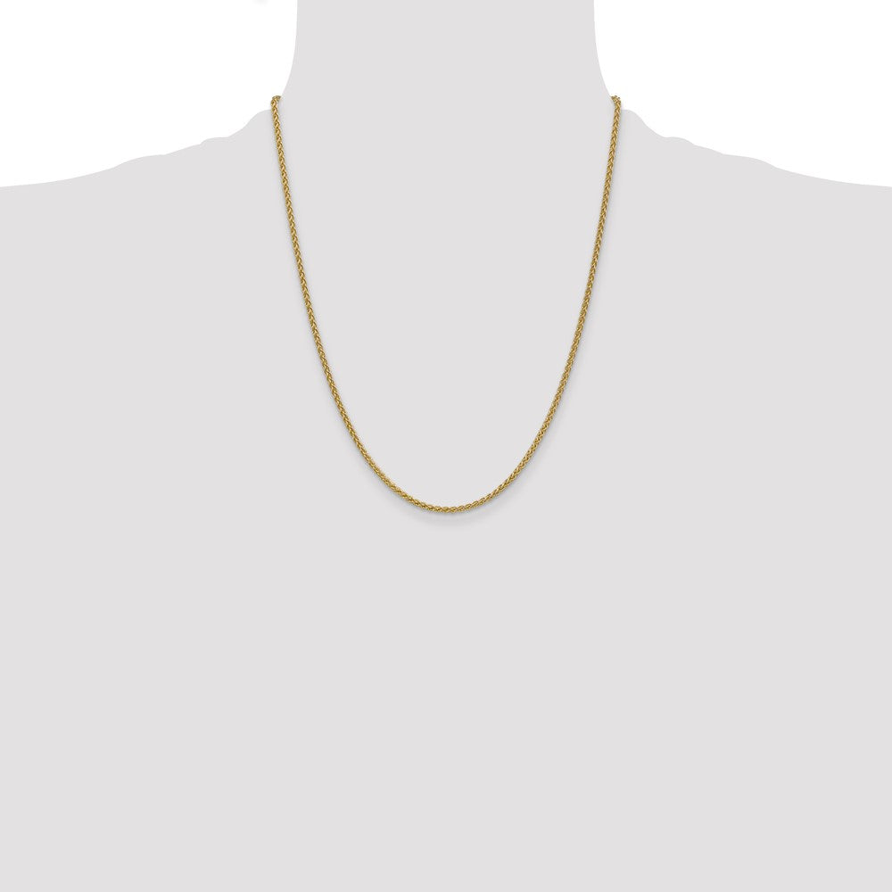 14K 22 inch 2.1mm Spiga with Lobster Clasp Chain