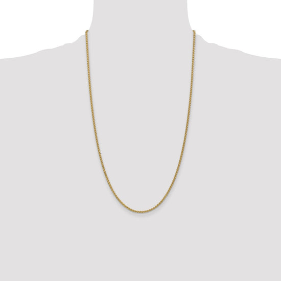 14K 26 inch 2.1mm Spiga with Lobster Clasp Chain
