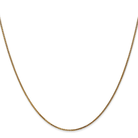 14K 18 inch 1.05mm Diamond-cut Spiga with Spring Ring Clasp Chain