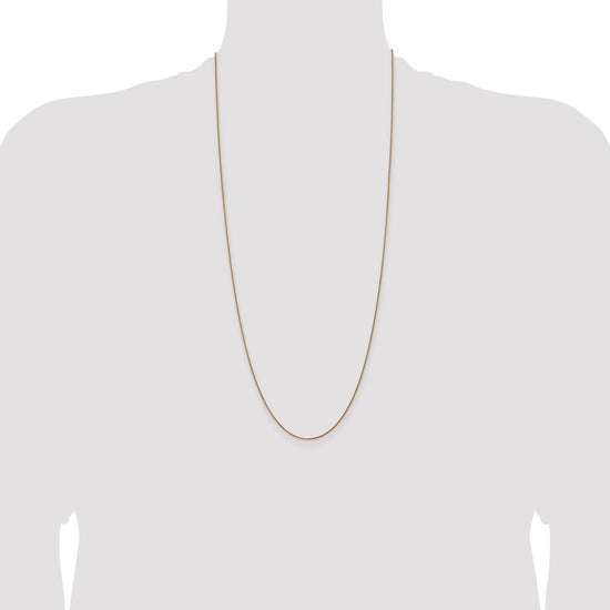 14K 30 inch 1.05mm Diamond-cut Spiga with Spring Ring Clasp Chain