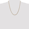 14K 22 inch 2.1mm Diamond-cut Spiga with Lobster Clasp Chain