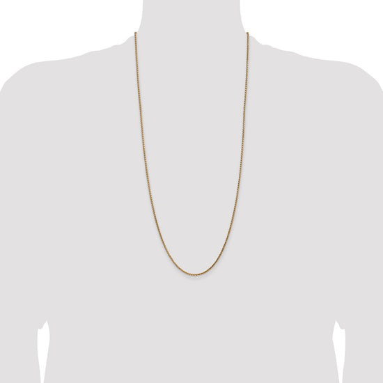 14K 30 inch 2.1mm Diamond-cut Spiga with Lobster Clasp Chain