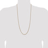 14K 30 inch 2.1mm Diamond-cut Spiga with Lobster Clasp Chain
