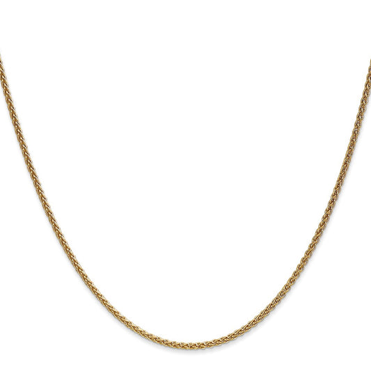 14K 22 inch 1.7mm Spiga with Lobster Clasp Chain