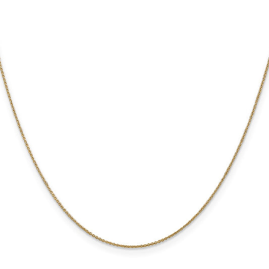 14K 20 inch .75mm Cable with Spring Ring Clasp Pendant Chain