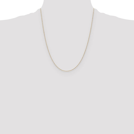 14k .75mm Round Open Link Cable Chain
