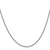 14K White Gold 22 inch 1.4mm Round Open Link Cable with Lobster Clasp Chain