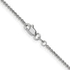 14K White Gold 22 inch 1.4mm Round Open Link Cable with Lobster Clasp Chain