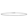 14K White Gold 10 inch 1.4mm Round Open Link Cable with Lobster Clasp Anklet