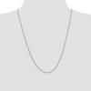 14K White Gold 24 inch 1.4mm Round Open Link Cable with Lobster Clasp Chain