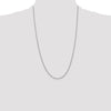 14K White Gold 26 inch 1.4mm Round Open Link Cable with Lobster Clasp Chain