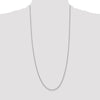 14K White Gold 30 inch 1.4mm Round Open Link Cable with Lobster Clasp Chain