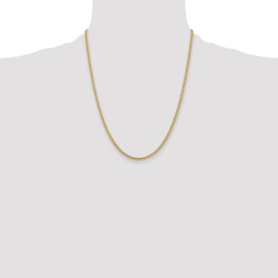 14K 22 inch 2.5mm Spiga with Lobster Clasp Chain