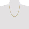14K 22 inch 2.5mm Spiga with Lobster Clasp Chain