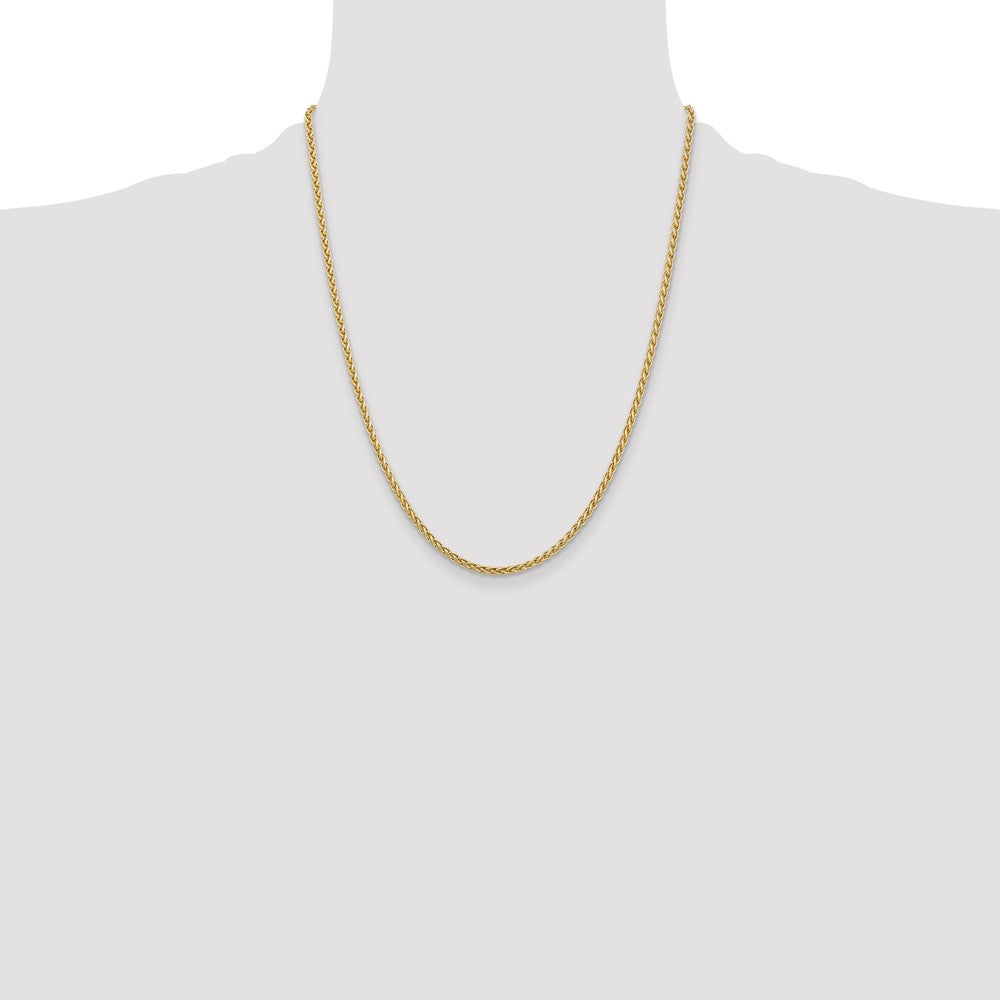 14K 22 inch 2.5mm Spiga with Lobster Clasp Chain
