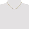 14K 16 inch 1.45mm Solid Diamond-cut Cable with Lobster Clasp Chain