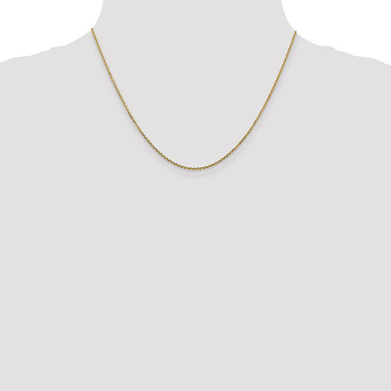 14K 18 inch 1.45mm Solid Diamond-cut Cable with Lobster Clasp Chain
