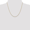 14K 20 inch 1.45mm Solid Diamond-cut Cable with Lobster Clasp Chain