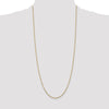 14K 22 inch 1.45mm Solid Diamond-cut Cable with Lobster Clasp Chain