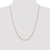 14K 24 inch 1.45mm Solid Diamond-cut Cable with Lobster Clasp Chain