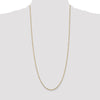 14K 30 inch 1.45mm Solid Diamond-cut Cable with Lobster Clasp Chain