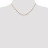 14K 16 inch 1.65mm Solid Diamond-cut Cable with Lobster Clasp Chain