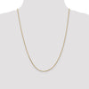 14K 24 inch 1.65mm Solid Diamond-cut Cable with Lobster Clasp Chain