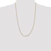 14K 26 inch 1.65mm Solid Diamond-cut Cable with Lobster Clasp Chain