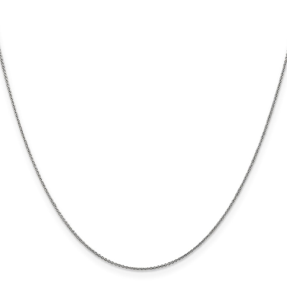 14k White Gold .75mm Round Open Link Cable Chain