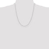 14k White Gold .75mm Round Open Link Cable Chain