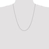 14K White Gold 24 inch .95mm Diamond-cut Cable with Lobster Clasp Chain