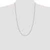 14K White Gold 26 inch .95mm Diamond-cut Cable with Lobster Clasp Chain