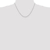 14K White Gold 18 inch 1.45mm Diamond-cut Cable with Lobster Clasp Chain