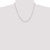 14K White Gold 20 inch 1.45mm Diamond-cut Cable with Lobster Clasp Chain