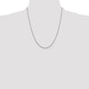 14K White Gold 22 inch 1.45mm Diamond-cut Cable with Lobster Clasp Chain