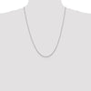 14K White Gold 24 inch 1.45mm Diamond-cut Cable with Lobster Clasp Chain