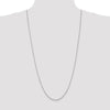 14K White Gold 30 inch 1.45mm Diamond-cut Cable with Lobster Clasp Chain