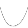 14K White Gold 26 inch 1.65mm Diamond-cut Cable with Lobster Clasp Chain