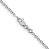 14K White Gold 24 inch 1.65mm Diamond-cut Cable with Lobster Clasp Chain