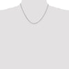 14K White Gold 18 inch 1.65mm Diamond-cut Cable with Lobster Clasp Chain