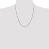 14K White Gold 22 inch 1.65mm Diamond-cut Cable with Lobster Clasp Chain