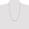 14K White Gold 26 inch 1.65mm Diamond-cut Cable with Lobster Clasp Chain