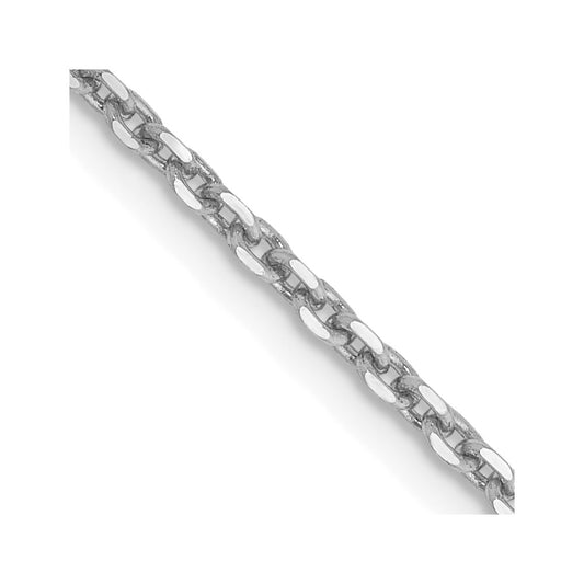 14K White Gold 26 inch 1.65mm Diamond-cut Cable with Lobster Clasp Chain