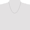 14K White Gold 20 inch .85mm Diamond-cut Spiga with Spring Ring Clasp Chain