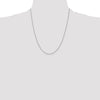 14K White Gold 22 inch .85mm Diamond-cut Spiga with Spring Ring Clasp Chain