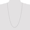 14K White Gold 30 inch .85mm Diamond-cut Spiga with Lobster Clasp Chain