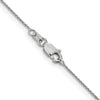 14K White Gold 24 inch .85mm Diamond-cut Spiga with Lobster Clasp Chain