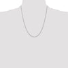 14K White Gold 22 inch .85mm Diamond-cut Spiga with Lobster Clasp Chain