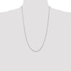 14K White Gold 26 inch .85mmDiamond-cut Spiga with Lobster Clasp Chain