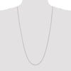 14K White Gold 30 inch .85mm Diamond-cut Spiga with Lobster Clasp Chain